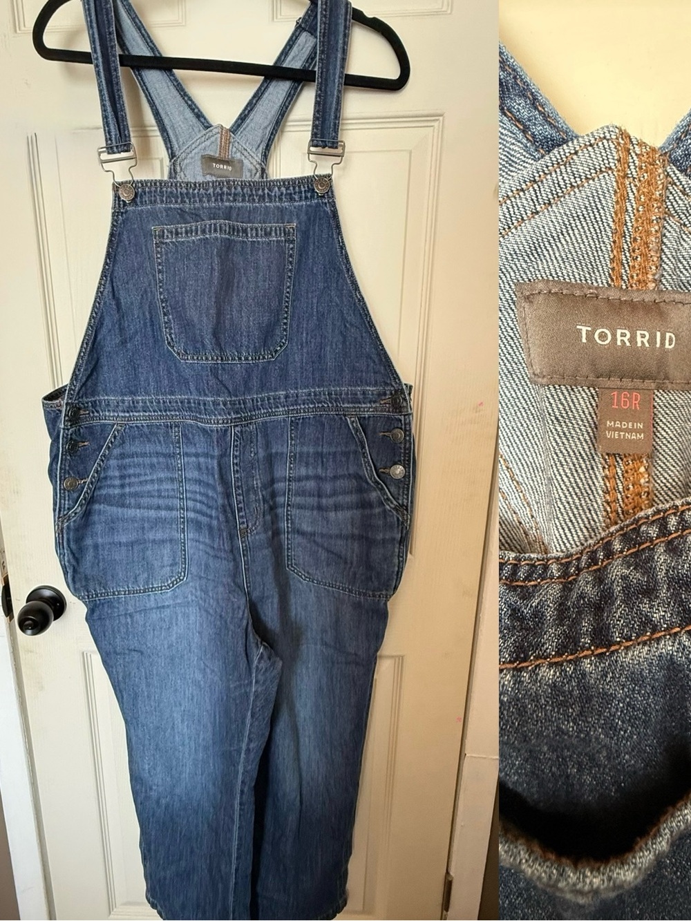Torrid Medium Blue Denim Overalls Jumpsuit